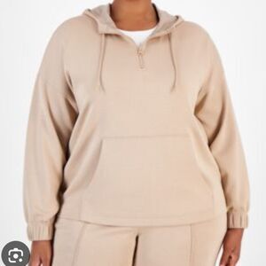 Ideology Beige Hoodie for Women Plus Size